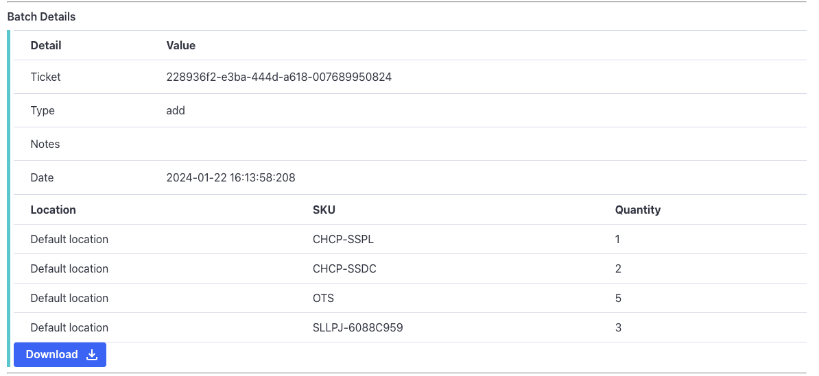 View Batch Changes